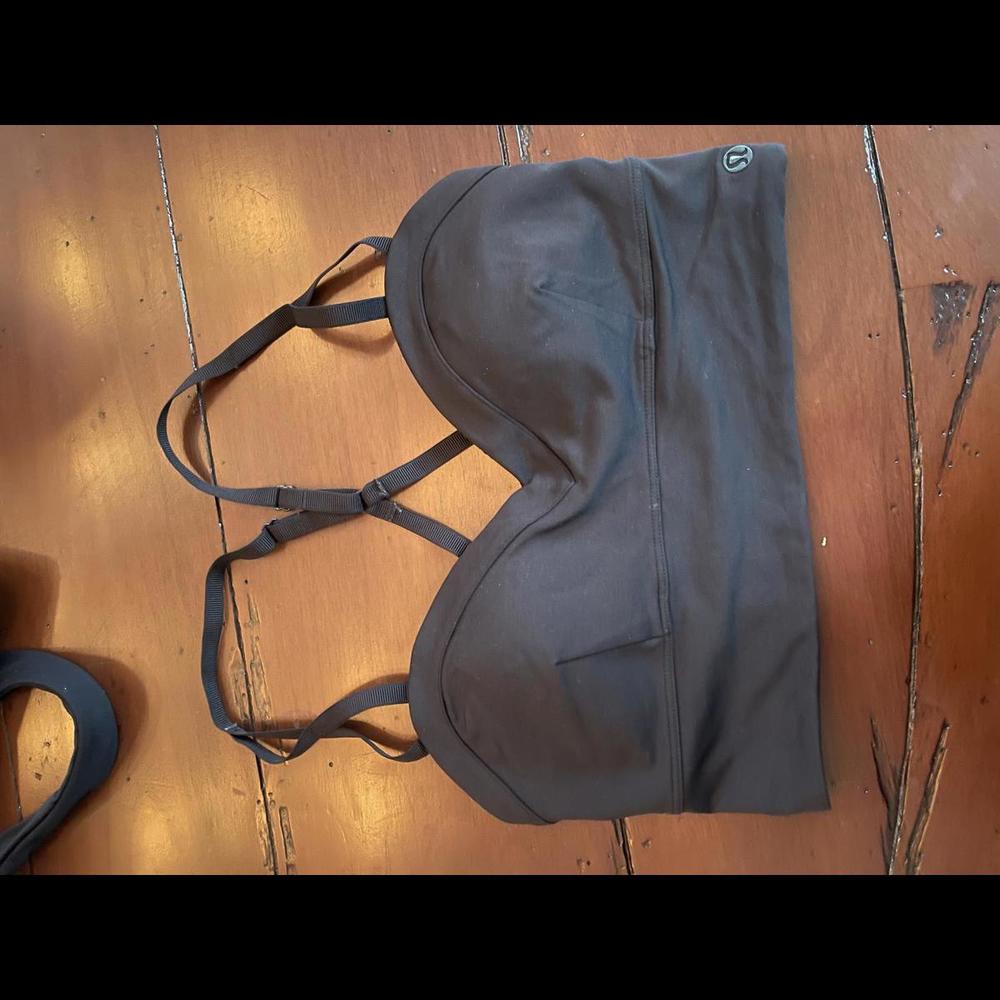 lululemon athletica Black Strappy Longline Sports Bra